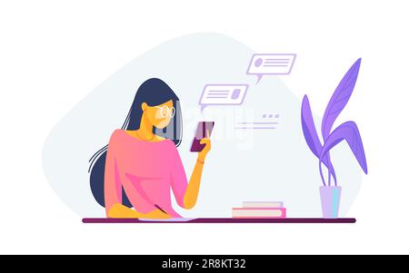 Benutzer, die Online-Apps verwenden Stock Vektor