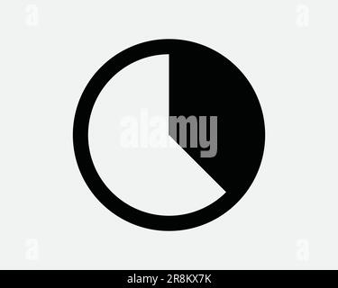 Symbol Tortendiagramm. Statistiken Statistikdiagramm Finanzen Geschäftsdatenmarkt Schwarz Weiß Kreis kreisförmiges Zeichensymbol Grafik Clipart EPS-Vektor Stock Vektor