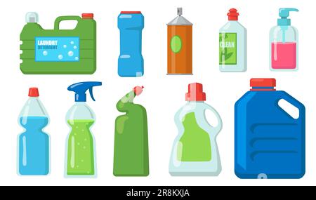 Bleichflaschen-Set Stock Vektor