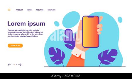 Menschliche Hand Holding Handy Stock Vektor