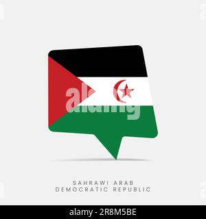 Sahrauisch-arabische Demokratische Republik Flaggen-Chatsymbol mit Blase Stock Vektor