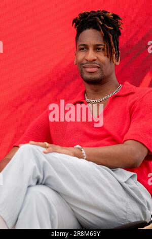 Cannes, Frankreich - Juni 21 2023: Jon Batiste (Künstler) nahm an der Hear and Be Hear: How to Serenade Gen Z - The Coca-Cola Company, WPP Open X und VMLY&R Session bei den Cannes Lions 2023 © ifnm Press Teil Stockfoto