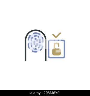 Fingerprint Lock: Fingerprint Lock-Lösungen für Ihr Unternehmen Stock Vektor