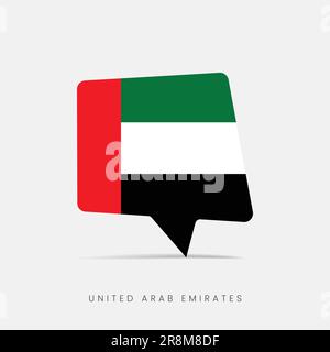 Symbol für den Chat mit der Flagge der Vereinigten Arabischen Emirate Stock Vektor