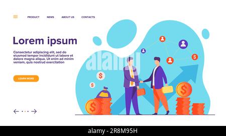 Zwei Geschäftspartner, die sich die Hand schütteln Stock Vektor