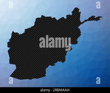 Afghanistan geometrische Karte. Die Schablonenform Afghanistans in niedriger Poly-Form. Tolle Landvektordarstellung. Stock Vektor