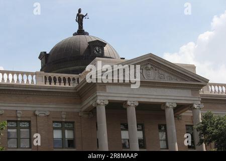 Historisches Gerichtsgebäude von Williamson County im Stadtzentrum von Georgetown, Texas Stockfoto