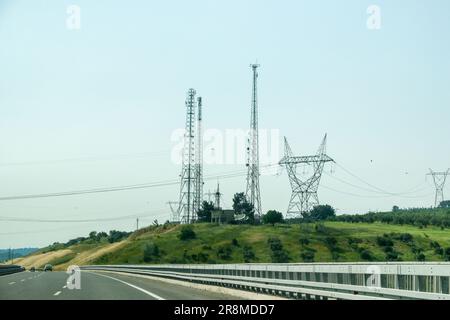 Hintergrundmaterial zur Izmir Istanbul Highway Road Stockfoto