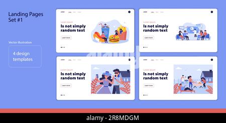 Eine Gruppe von Leuten, die sich mit Freunden treffen Stock Vektor