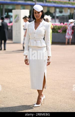 Ascot, Großbritannien. 22. Juni 2023. Sabrina Dhowre Elba besucht den dritten Tag des Royal Ascot. Kredit: Doug Peters/Alamy Live News Stockfoto