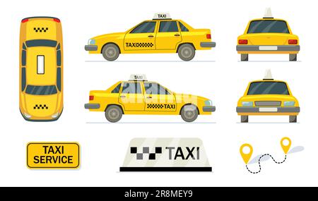 Gelbe Taxis bereit Stock Vektor