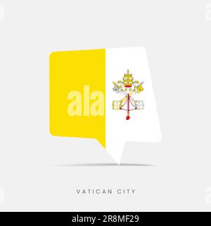 Vatikanstadt-Flaggen-Chat-Symbol Stock Vektor