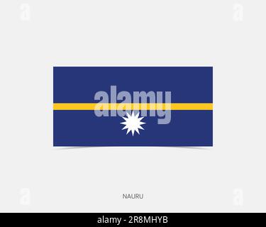 Nauru Rechteck-Flaggensymbol mit Schatten. Stock Vektor