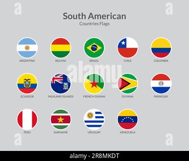 In südamerikanischen Ländern werden Symbole gesammelt Stock Vektor