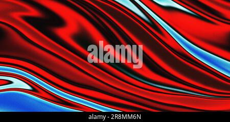 Abstrakter schwarzblauer Hintergrund, flüssige Bewegung, körnige Grunge-Textur, ausgefallenes breites Webbanner Stockfoto