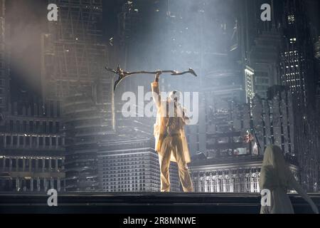 Oslo, Norwegen. 20., Juni 2023. Der kanadische Sänger, Songwriter und Musiker The Weeknd führt ein Livekonzert in der Telenor Arena in Oslo auf. (Foto: Gonzales Photo - per-Otto Oppi). Stockfoto
