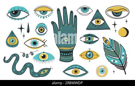 Böse Augen Stock Vektor