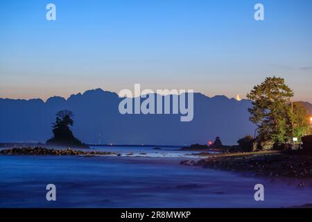 Morgengrauen an der Amehare Coast Stockfoto