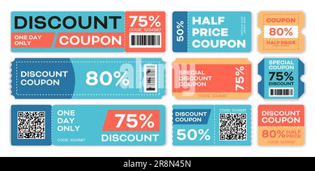 Aktionsgutscheine-Vorlagen für Sonderangebote Stock Vektor