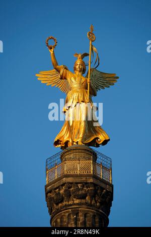 Siegessäule, Goldelse, Goldgöttin des Sieges Victoria, Berlin, Deutschland Stockfoto