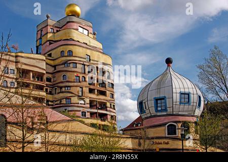 Waldspirale, Hundertwasser House, Darmstadt, Hessen, Architekt Friedensreich Hundertwasser, Deutschland Stockfoto