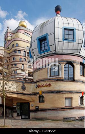 Waldspirale, Hundertwasser House, Darmstadt, Hessen, Architekt Friedensreich Hundertwasser, Deutschland Stockfoto