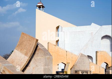 Brihat Samrat Yantra, Jantar Mantar, Jai Singh II Observatory, Jaipur, Rajasthan, Indien, Giant Sundial Stockfoto