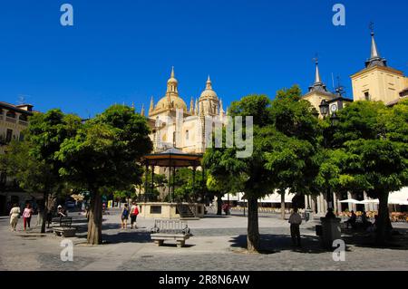 Kathedrale, Plaza Mayor, Segovia, Kastilien-León, Spanien Stockfoto