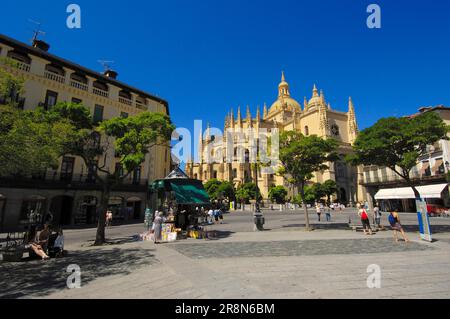 Kathedrale, Plaza Mayor, Segovia, Kastilien-León, Spanien Stockfoto