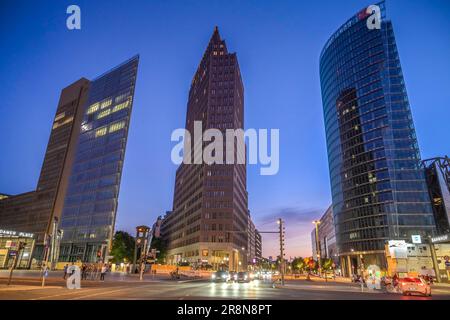 Wolkenkratzer, Potsdamer Platz, Tiergarten, Mitte, Berlin, Deutschland Stockfoto