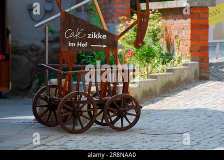 Sommer, Badeort, Bad Doberan, Achtung, Leiterwagen, Mecklenburg-Vorpommern Stockfoto