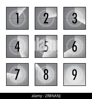 Film-Countdown läuft Stock Vektor