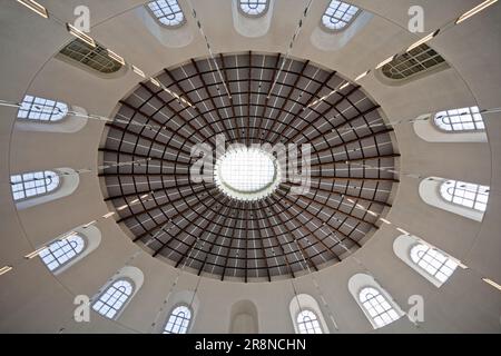 Frankfurts Paulskirche, Innenansicht der Plenarhalle, Dachfenster, Frankfurt am Main, Hessen, Deutschland Stockfoto