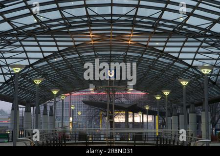 U-Bahn-Station Westfalenhallen, Dortmund, Ruhrgebiet, Nordrhein-Westfalen, Deutschland Stockfoto