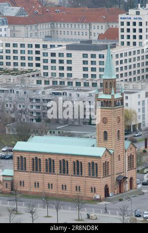 St. Matthew's Church, Kulturforum, Matthaeikirche, Architekt Ludwig Mies van der Rohe, Berlin-Tiergarten, Deutschland Stockfoto