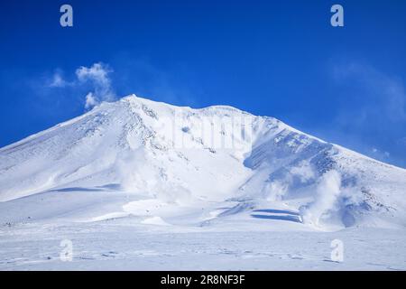 Mt. Asahidake im schweren Winter Stockfoto