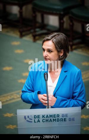 Brüssel, Belgien. 22. Juni 2023. Barbara Pas von Vlaams Belang, dargestellt auf einer Plenarsitzung der Kammer im Bundesparlament in Brüssel am Donnerstag, den 22. Juni 2023. BELGA FOTO JASPER JACOBS Kredit: Belga News Agency/Alamy Live News Stockfoto