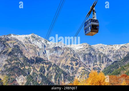 Shin Hotaka Seilbahn Stockfoto