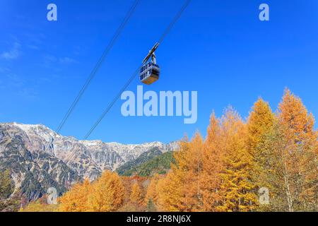 Shin Hotaka Seilbahn Stockfoto