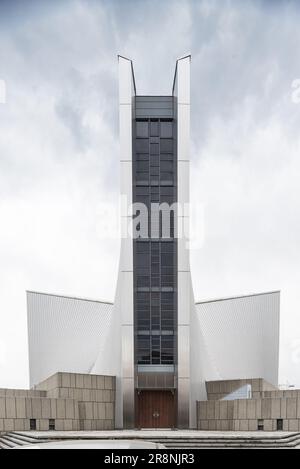 St. Mary's Cathedral, Tokio, entworfen von Kenzo Tange Stockfoto