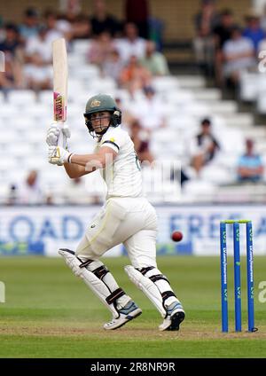 Australische Ellyse Perry am Tag eines der ersten Frauen-Ashes-Testspiele auf der Trent Bridge, Nottingham. Foto: Donnerstag, 22. Juni 2023. Stockfoto