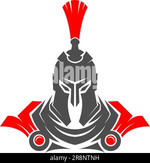 Gladiator, spartanisches Logo Stock Vektor