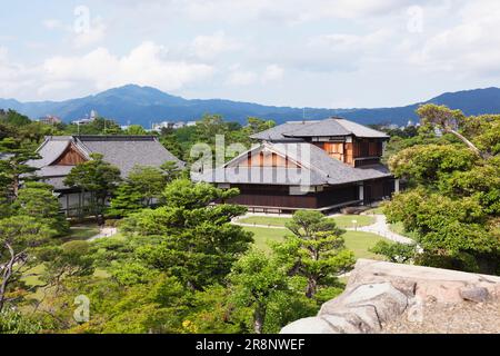 Honmaru Goten und Honmaru Garden im Schloss Nijo Stockfoto