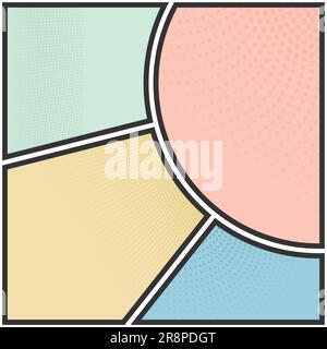 Abstrakter Hintergrund im Pop-Art-Stil. Eine Vorlage für Comics und kreatives Design. Stock Vektor