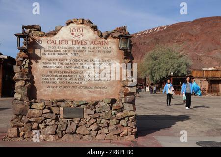 Route 66 - Geisterstadt Calico Stockfoto