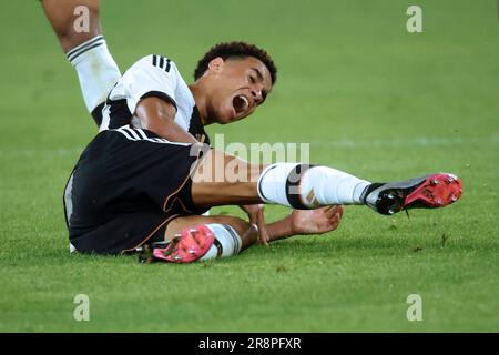 Gelsenkirchen, Fussball, Männer Länderspiel, Friendly Match Deutschland - Kolumbien 0:2 20.06.2023 Jamal MUSIALA (GER) Foto: Norbert Schmidt, Düsseldorf Stockfoto