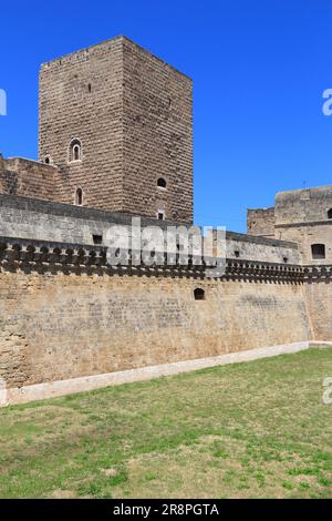 Bari Stadt, Italien - mittelalterliche Burg. Vollständiger italienischer Name: Castello Normmanno-Svevo. Stockfoto