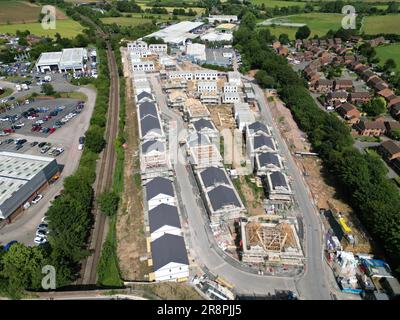 Hereford UK Baustelle von 120 erschwinglichen Mietwohnungen und Wohnungen mit geteiltem Eigentum von Stonewater auf einem Baugelände im Juni 23 Stockfoto