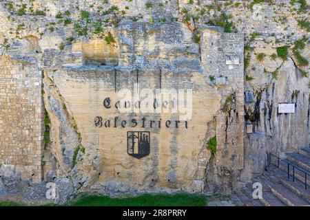 San Marino - 16. Juni 2019: Historisches Wahrzeichen Cava dei Balestrieri in der Republik San Marino. Stockfoto