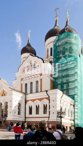 Alexander-Newski-Kathedrale, das historische Wahrzeichen und Weltkulturerbe in Tallinn, Estland Stockfoto